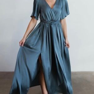 Baltic Born Sicily Satin Blue Maxi